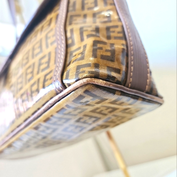 Fendi Brown Vintage Monogram Coated Canvas Messenger Bag - Picture 4 of 7